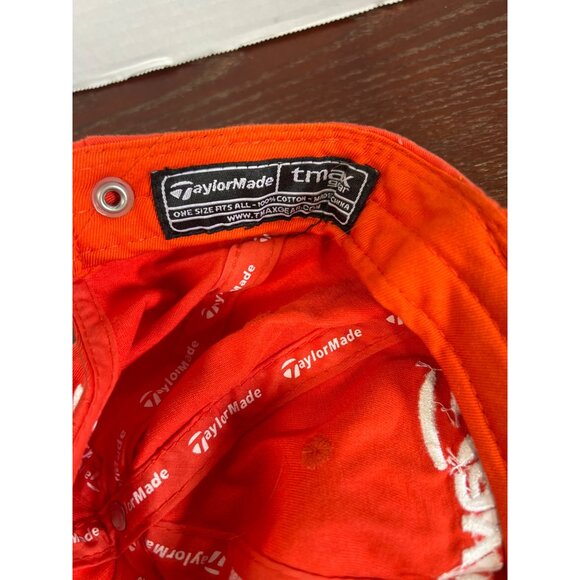 TaylorMade Adjustable Golf Cap Orange One Size Fits All New Era X3 - Picture 6 of 6